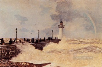 クロード・モネ Painting - ル・アーブル II の桟橋 クロード・モネ